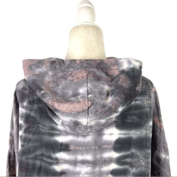 Young Fabulous & Broke Tie Dye Raissa Hoodie Sweater Grayish Mocha Size  S/M - Picture 5 of 13